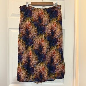 Colorful silk/satin skirt